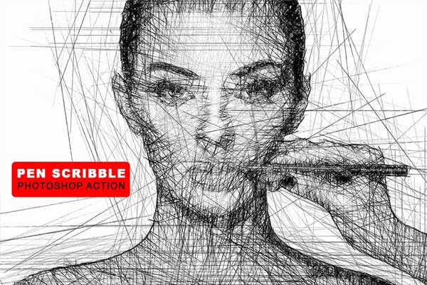scribble photoshop action free download